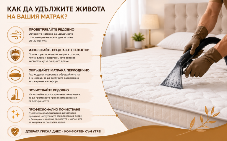 Как да удължите живота на вашия матрак?
